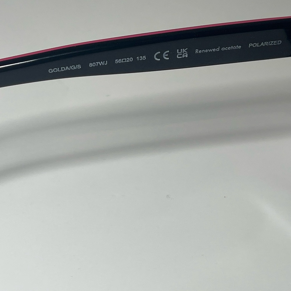 Kate Spade New York cat-eye sunglasses black hot pink detail - Picture 5 of 6